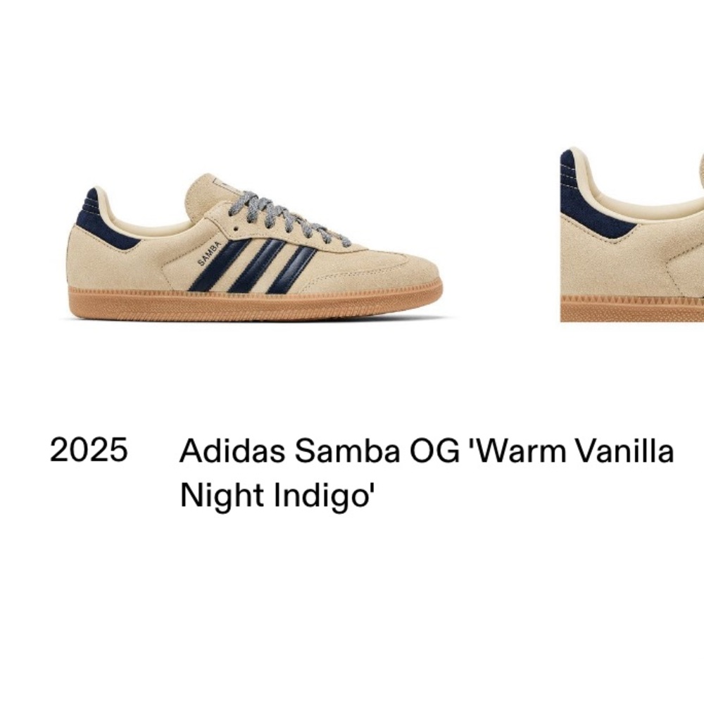 2025 Adidas Samba OG Warm Vanilla/Night Indigo